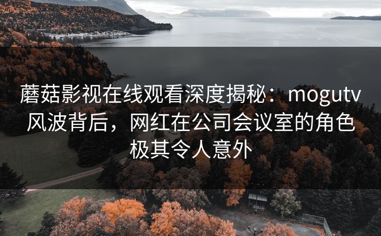 蘑菇影视在线观看深度揭秘：mogutv风波背后，网红在公司会议室的角色极其令人意外